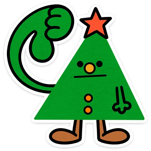 🎄 Стикер «Тёплый Новый год» для Telegram