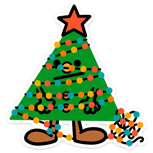 🎄 Стикер «Тёплый Новый год» для Telegram