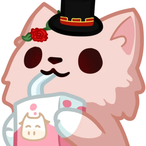 🥛 Стикер «Ния котик» для Telegram