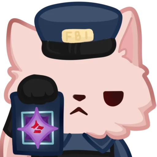 👮 Стикер «Ния котик» для Telegram