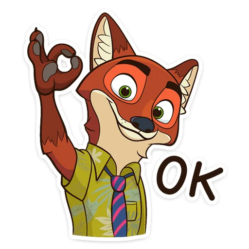 👌 Стикер «Ник Уайлд» для Telegram