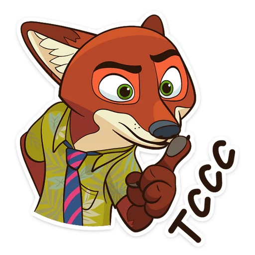 🤫 Стикер «Ник Уайлд» для Telegram