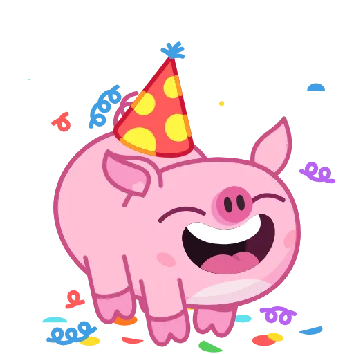 🥳 Стикер «Nick Wallow Pig» для Telegram