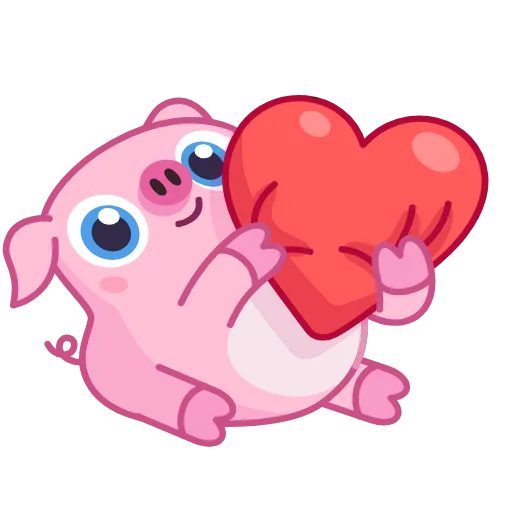 ❤️ Стикер «Nick Wallow Pig» для Telegram