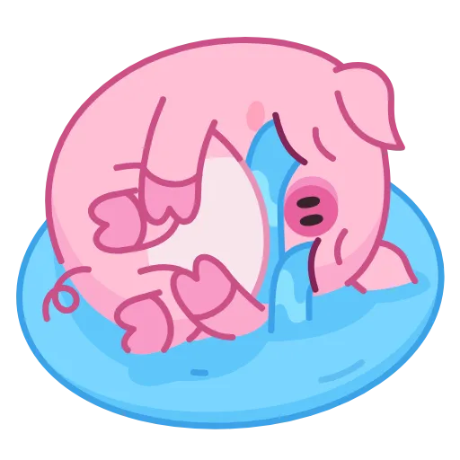 😭 Стикер «Nick Wallow Pig» для Telegram