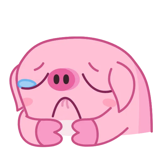 😢 Стикер «Nick Wallow Pig» для Telegram