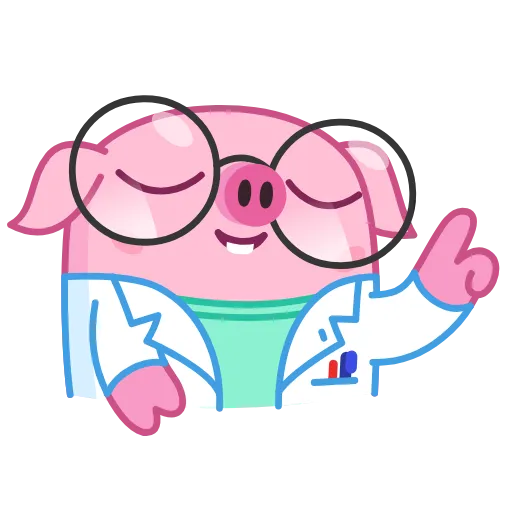 🤓 Стикер «Nick Wallow Pig» для Telegram