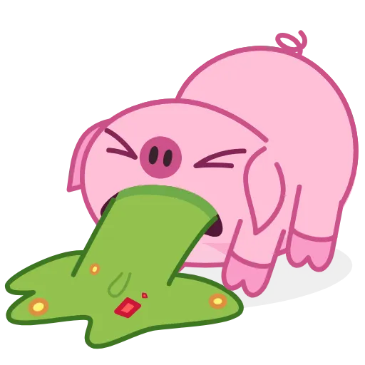 🤮 Стикер «Nick Wallow Pig» для Telegram