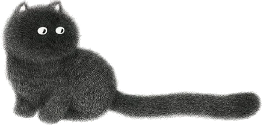 🤔 Стикер «Night Cat» для Telegram