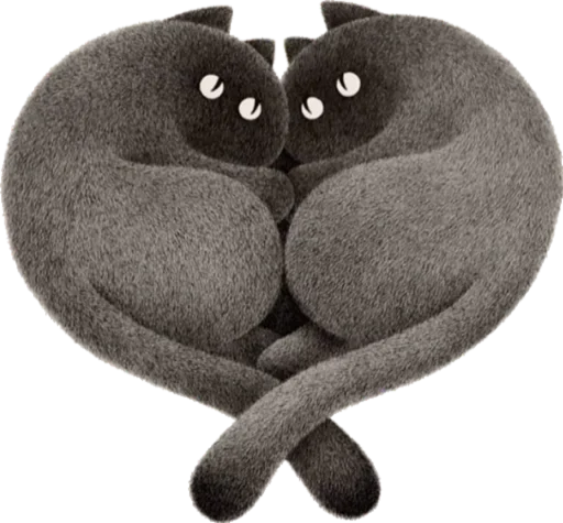 ❤ Стикер «Night Cat» для Telegram