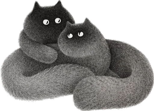 🥰 Стикер «Night Cat» для Telegram