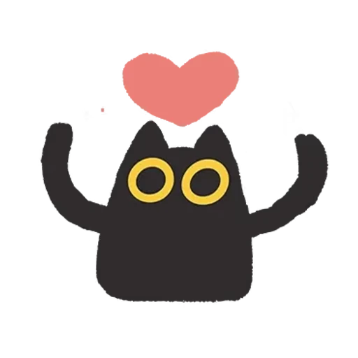 ❤️ Стикер «Night Cats» для Telegram