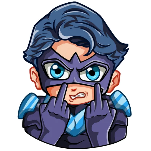 🖕 Стикер «Nightwing Найтвинг» для Telegram