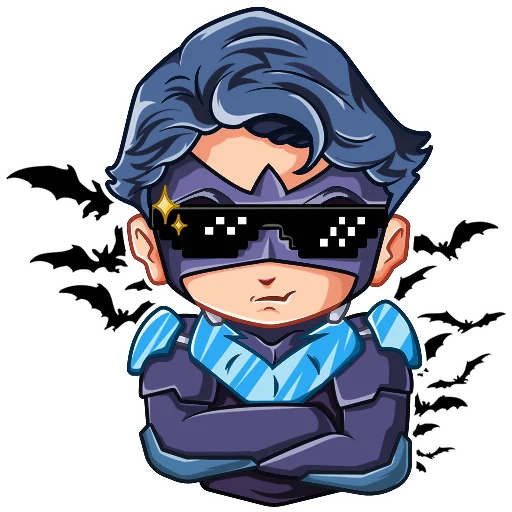 😎 Стикер «Nightwing Найтвинг» для Telegram