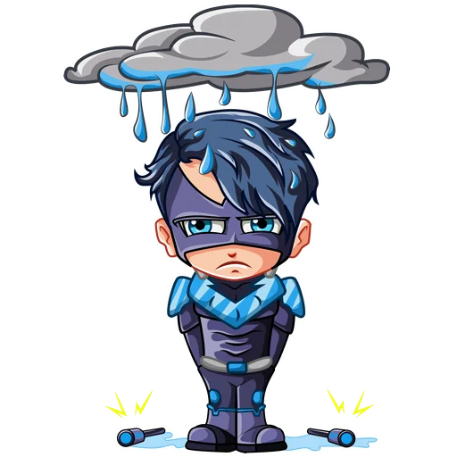 ☹️ Стикер «Nightwing Найтвинг» для Telegram