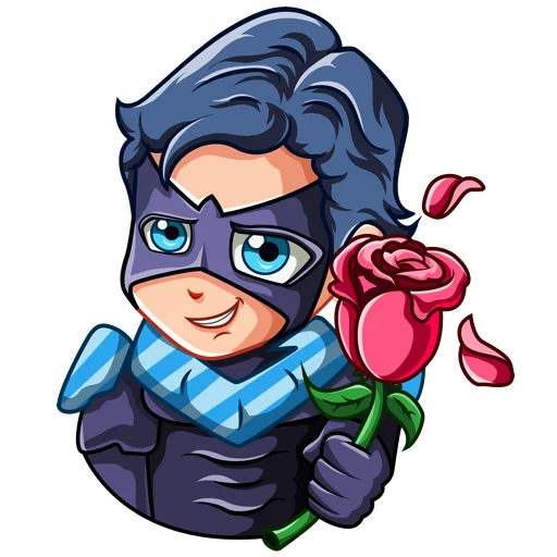 🌹 Стикер «Nightwing Найтвинг» для Telegram