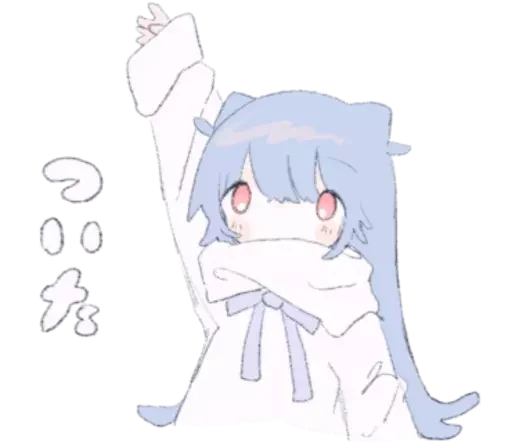 ☺️ Стикер «૮₍ ៸៸ ˃ ꒧ ˂ ₎ა ᭡» для Telegram