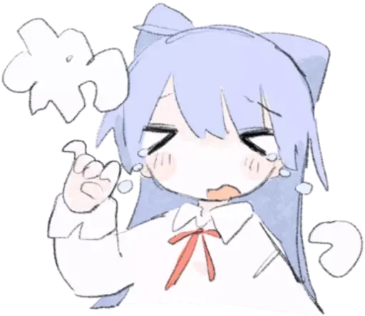 😠 Стикер «૮₍ ៸៸ ˃ ꒧ ˂ ₎ა ᭡» для Telegram