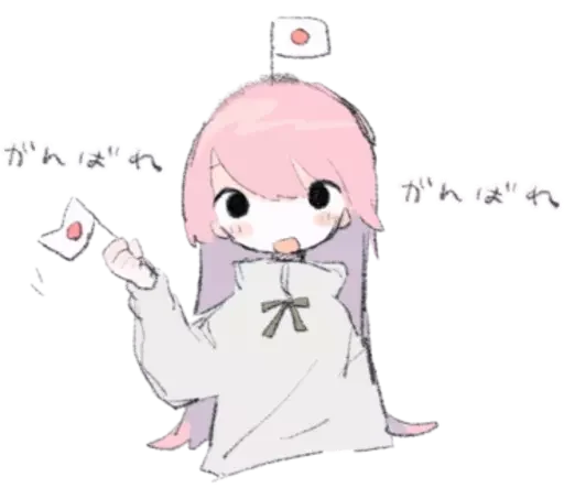 🇯🇵 Стикер «૮₍ ៸៸ ˃ ꒧ ˂ ₎ა ᭡» для Telegram