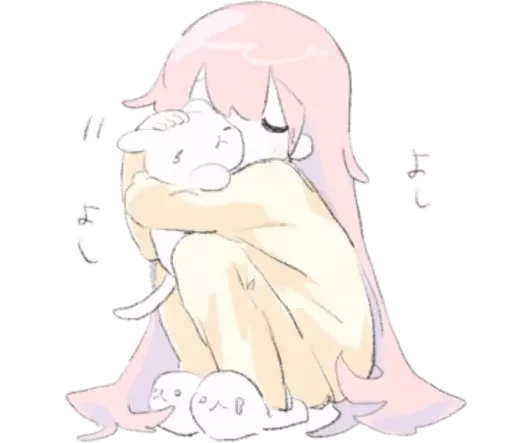 😘 Стикер «૮₍ ៸៸ ˃ ꒧ ˂ ₎ა ᭡» для Telegram