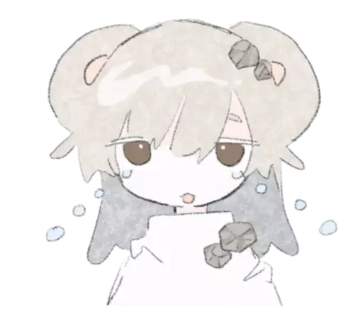 😑 Стикер «૮₍ ៸៸ ˃ ꒧ ˂ ₎ა ᭡» для Telegram