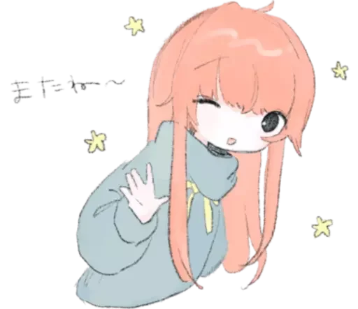 👋 Стикер «૮₍ ៸៸ ˃ ꒧ ˂ ₎ა ᭡» для Telegram