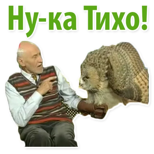 🦉 Стикер «Николай Дроздов (В Мире Животных)» для Telegram