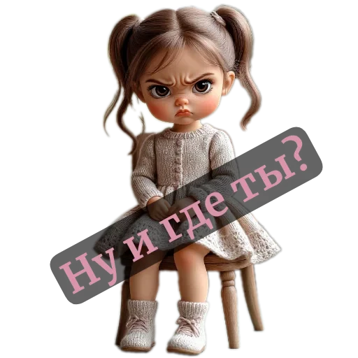 🤲 Стикер «nina dolls» для Telegram