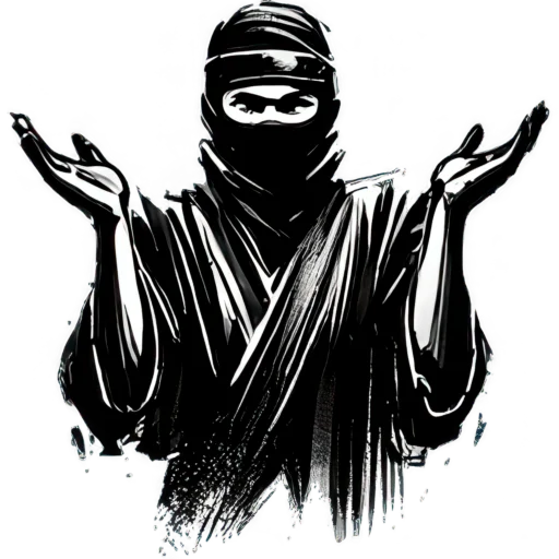 🤷‍♂ Стикер «Ниндзя» для Telegram