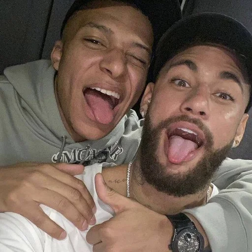 😝 Стикер «neymar and mbappe» для Telegram