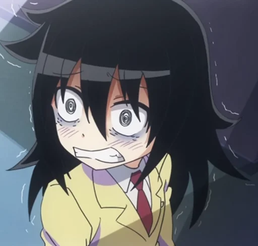 😵‍💫 Стикер «Не моя вина что я не популярна Watamote» для Telegram
