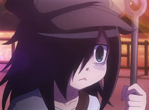 🙁 Стикер «Не моя вина что я не популярна Watamote» для Telegram