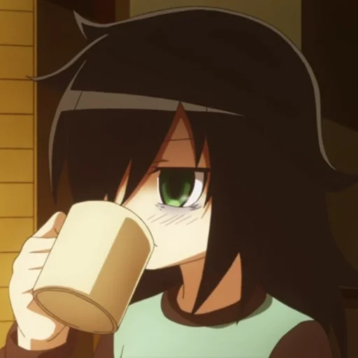 ☕️ Стикер «Не моя вина что я не популярна Watamote» для Telegram