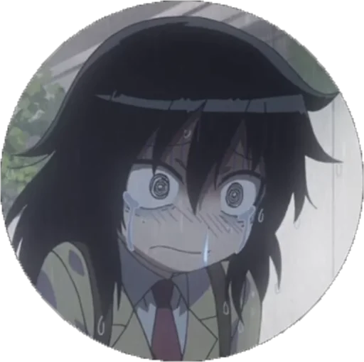 😭 Стикер «Не моя вина что я не популярна Watamote» для Telegram