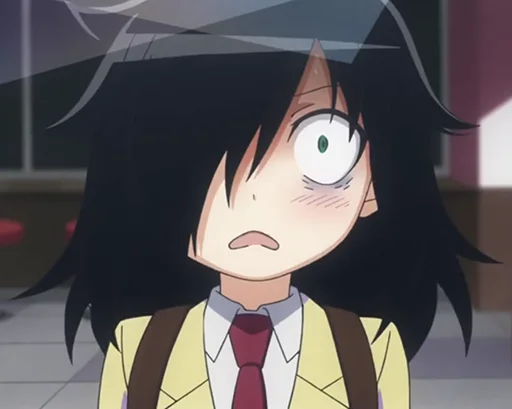 😧 Стикер «Не моя вина что я не популярна Watamote» для Telegram
