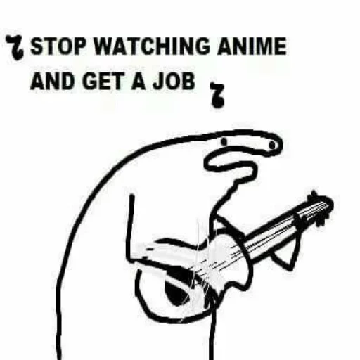 🙃 Стикер «No Anime» для Telegram