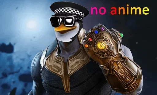 😎 Стикер «No Anime» для Telegram