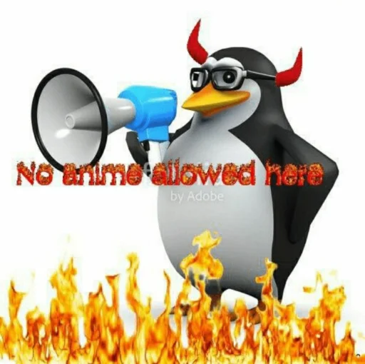 🔥 Стикер «No Anime» для Telegram
