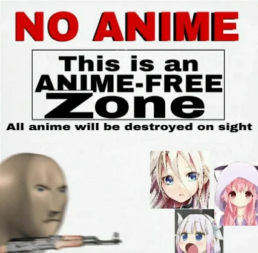 ❌ Стикер «No Anime» для Telegram