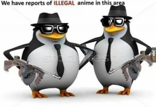 😎 Стикер «No Anime» для Telegram