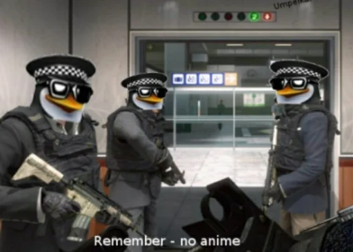 😎 Стикер «No Anime» для Telegram