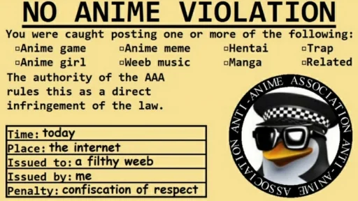 🚷 Стикер «No Anime» для Telegram