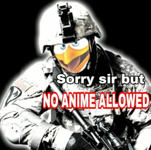 🔫 Стикер «No Anime» для Telegram