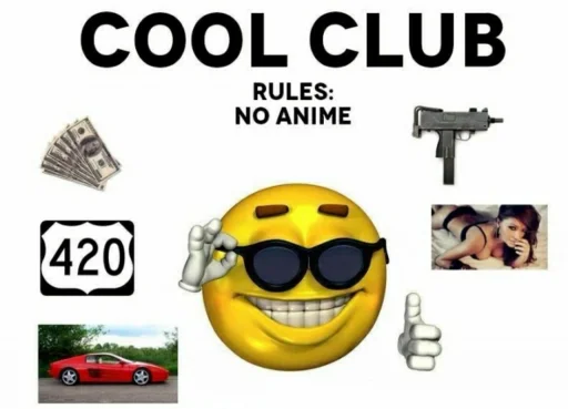 👍 Стикер «No Anime» для Telegram