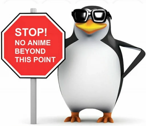 🛑 Стикер «No Anime» для Telegram