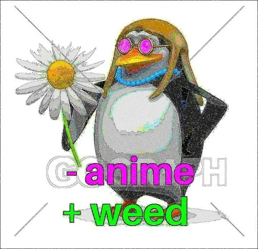 🍁 Стикер «No Anime» для Telegram