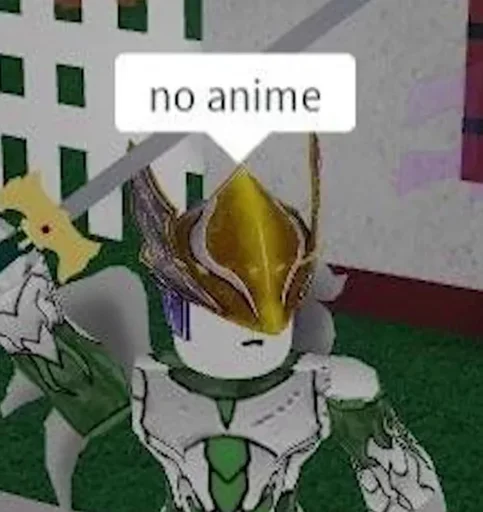 😒 Стикер «No Anime» для Telegram