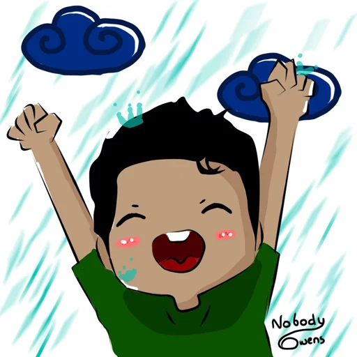 🌧 Стикер «nobody draws» для Telegram