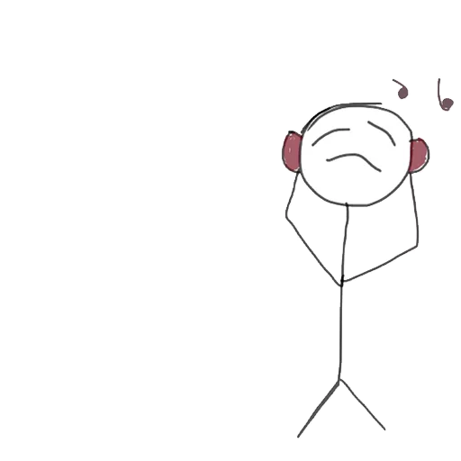 🎧 Стикер «nobody draws» для Telegram