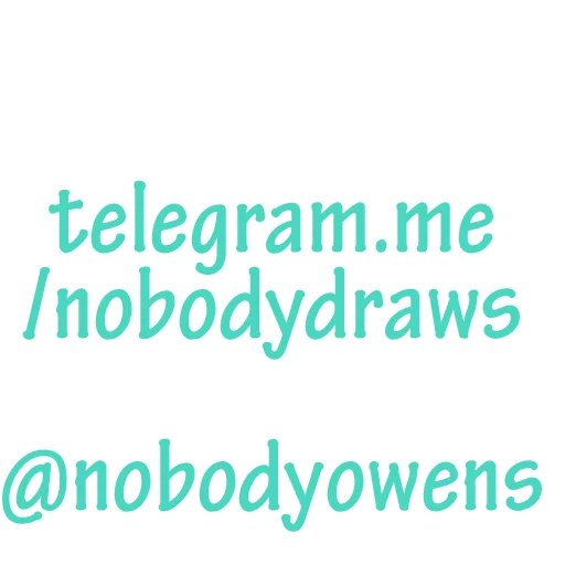 © Стикер «nobody draws» для Telegram